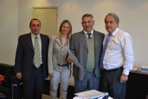 Barrientos junto a la Delegada Municipal de Castilla María Luisa Álvarez en Vialidad Nacional.