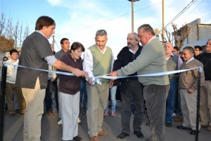 Inauguración de repavimentación de calles.