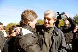 Domínguez junto a Boudou en Arrecifes.