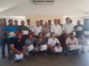 Entrega de los certificados del curso de Maquinistas Viales 