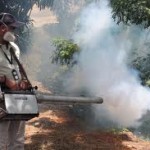 Tareas de fumigación en la ciudad de Chacabuco por le dengue.
