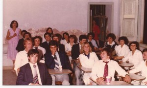 Promoción 1980 en el aula.