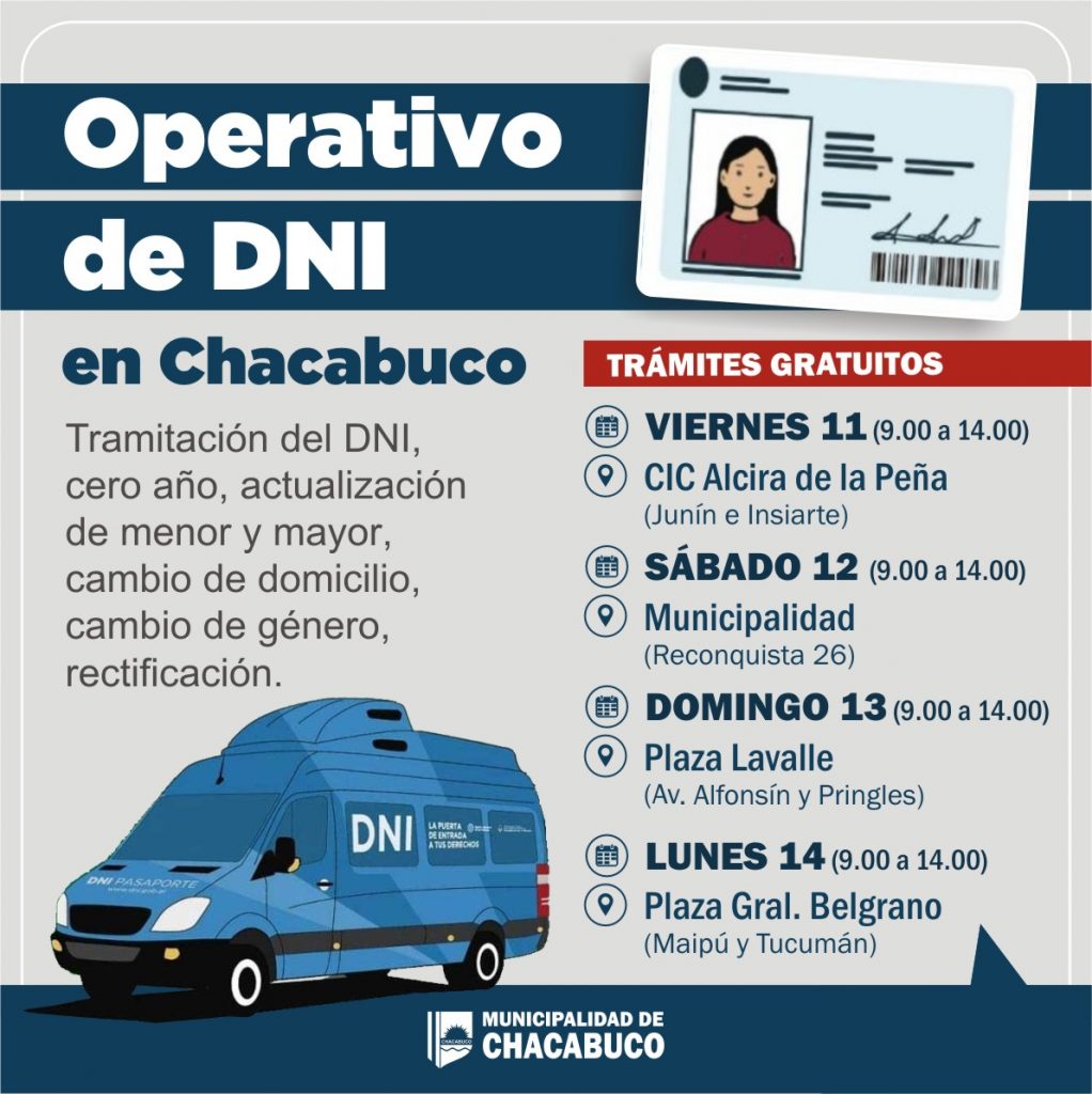 RENAPER: Operativo DNI en Chacabuco