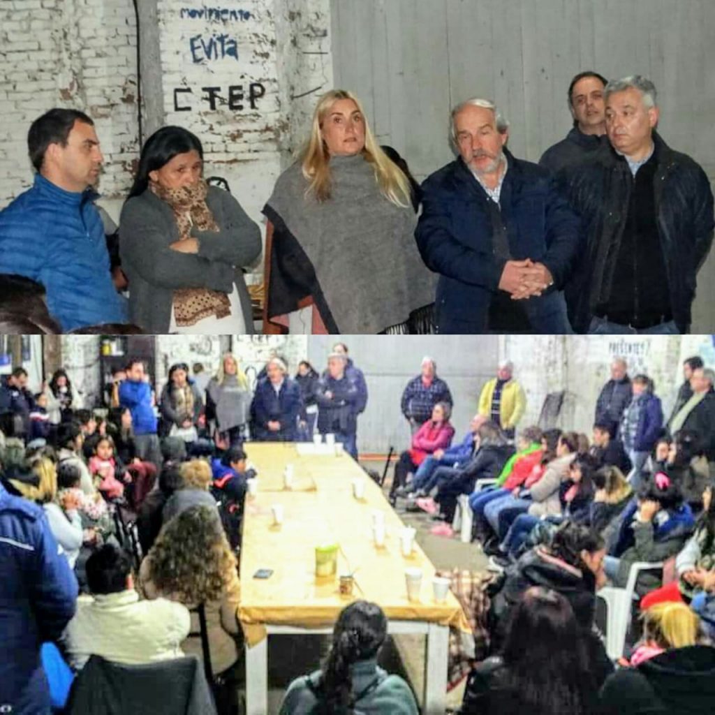 Ciminelli estuvo reunido con militantes de las Unidades Básicas "Evita Capitana" y "Luche y Vuelve"