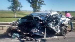 Estado en que quedó uno de los autos involucrados.