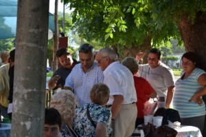 Barrientos en la Plaza de Castilla durante los festejos patronales. 