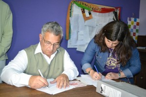 Barrientos firmó convenio con la Escuela Nº 501.