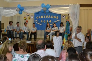 El Intendente Barrientos en el acto de egresados de la Escuela Secundaria Nº8