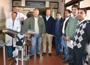 Barrientos en el Hospital de Chacabuco. 