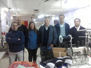 Barrientos visitó la Cooperativa Textil