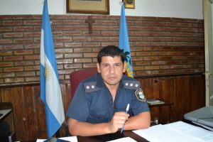 Subcomisario, Elías Montiel, a cargo de la Subestación de Policía Comunal de Rawson.