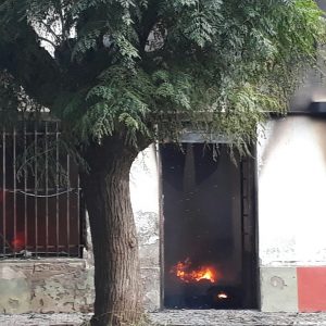 Una imagen del incendio en Tres Sargentos.