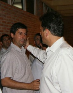 Moro junto a Massa en el día del militante.