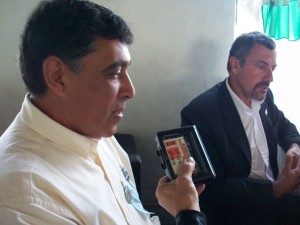 Ex combatiente de Malvinas, Pedro Alberto Correa, brindando una nota a Sobre Nivel, el pasado 2 de mayo de 2010.