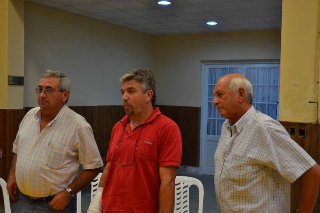 De Virgilis, Lazcoz y Micucci, durante la reunión.