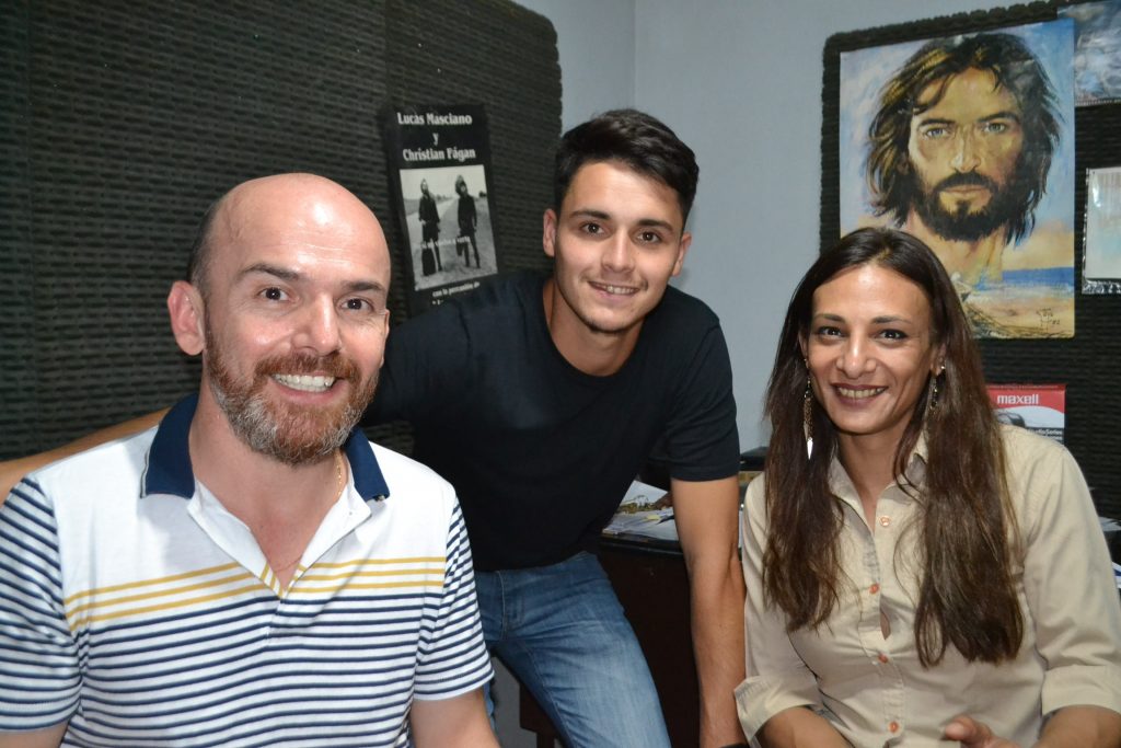 Ventimiglia, Salvatierra y Molina en los estudios de la Radio de Rawson