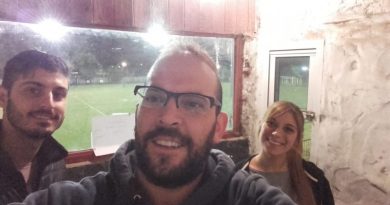 Leonardo, Damián y Gabriela, los responsables de la transmisión del fútbol por Sobre Nivel