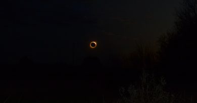 Imagen del eclipse total de sol en Rawson