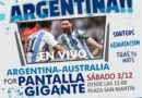 Argentina-Australia en pantalla gigante en plaza San Martín de Chacabuco